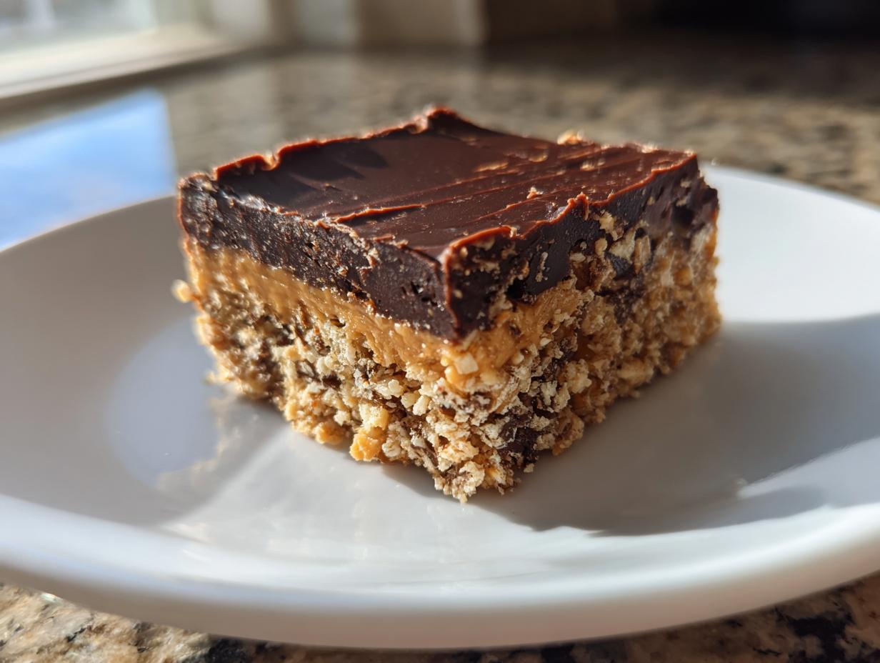 Healthy Chocolate & Peanut Butter Quinoa Squares