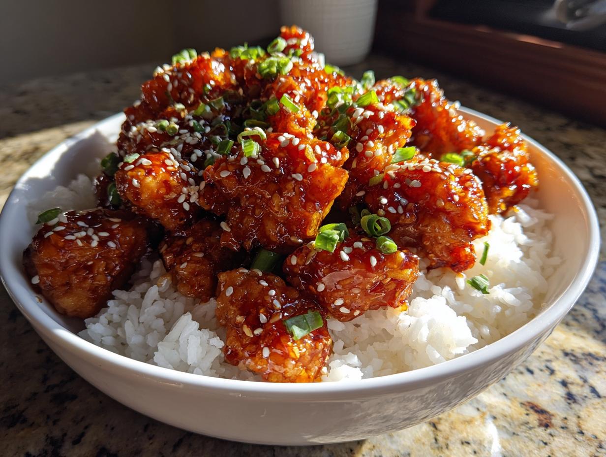 Amazing High Protein Korean Popcorn Chicken Bowl (30 min)