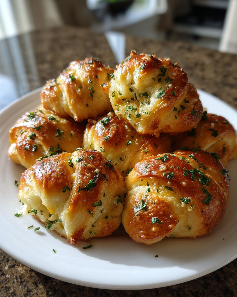 Homemade Garlic Knots - detail 1