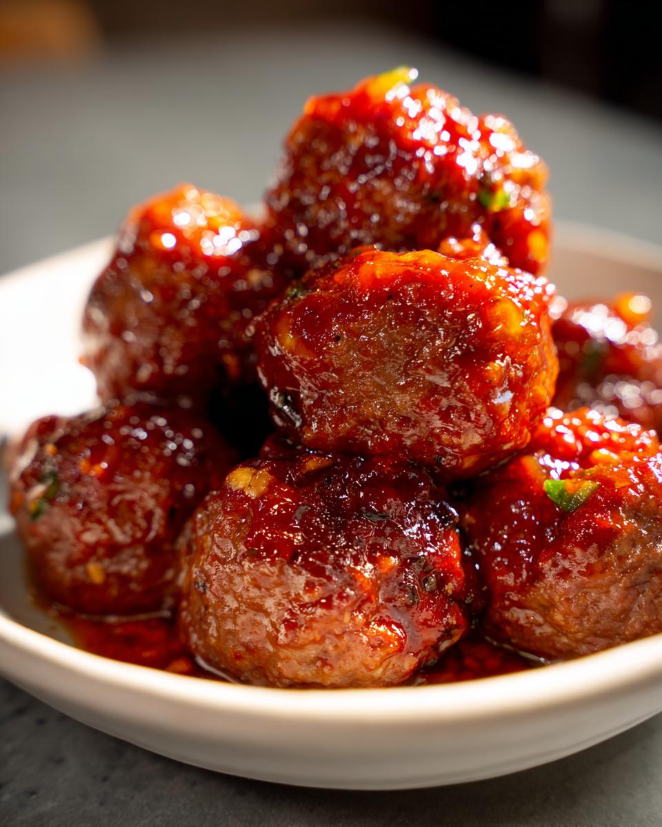 Jalapeño Glazed Meatballs - detail 3