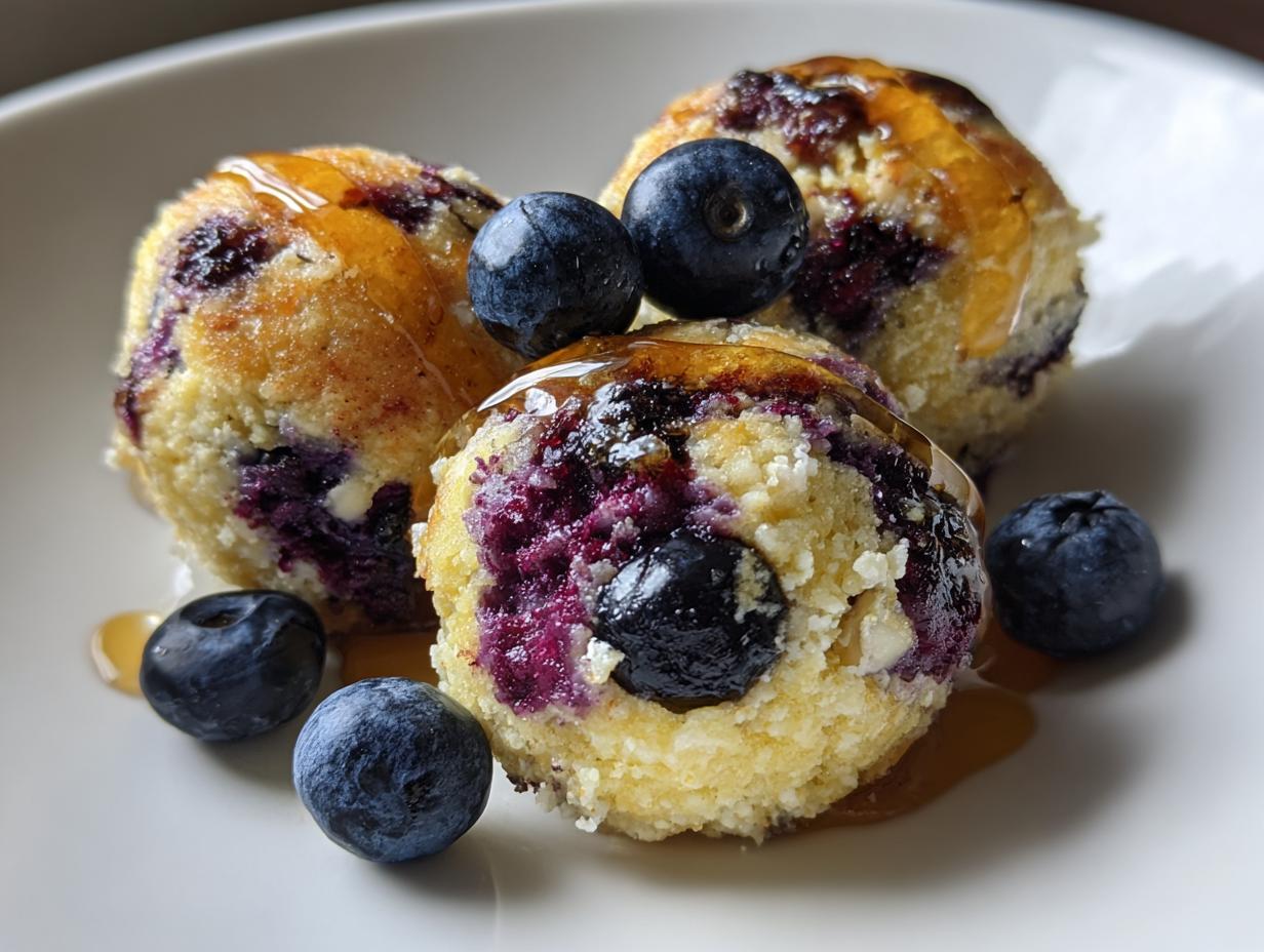 Lemon Blueberry Cottage Cheese Protein Bites