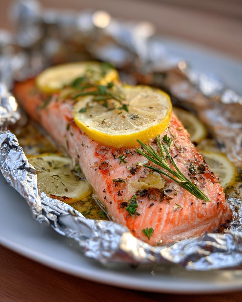 Lemon Herb Salmon Baked in Foil - detail 1