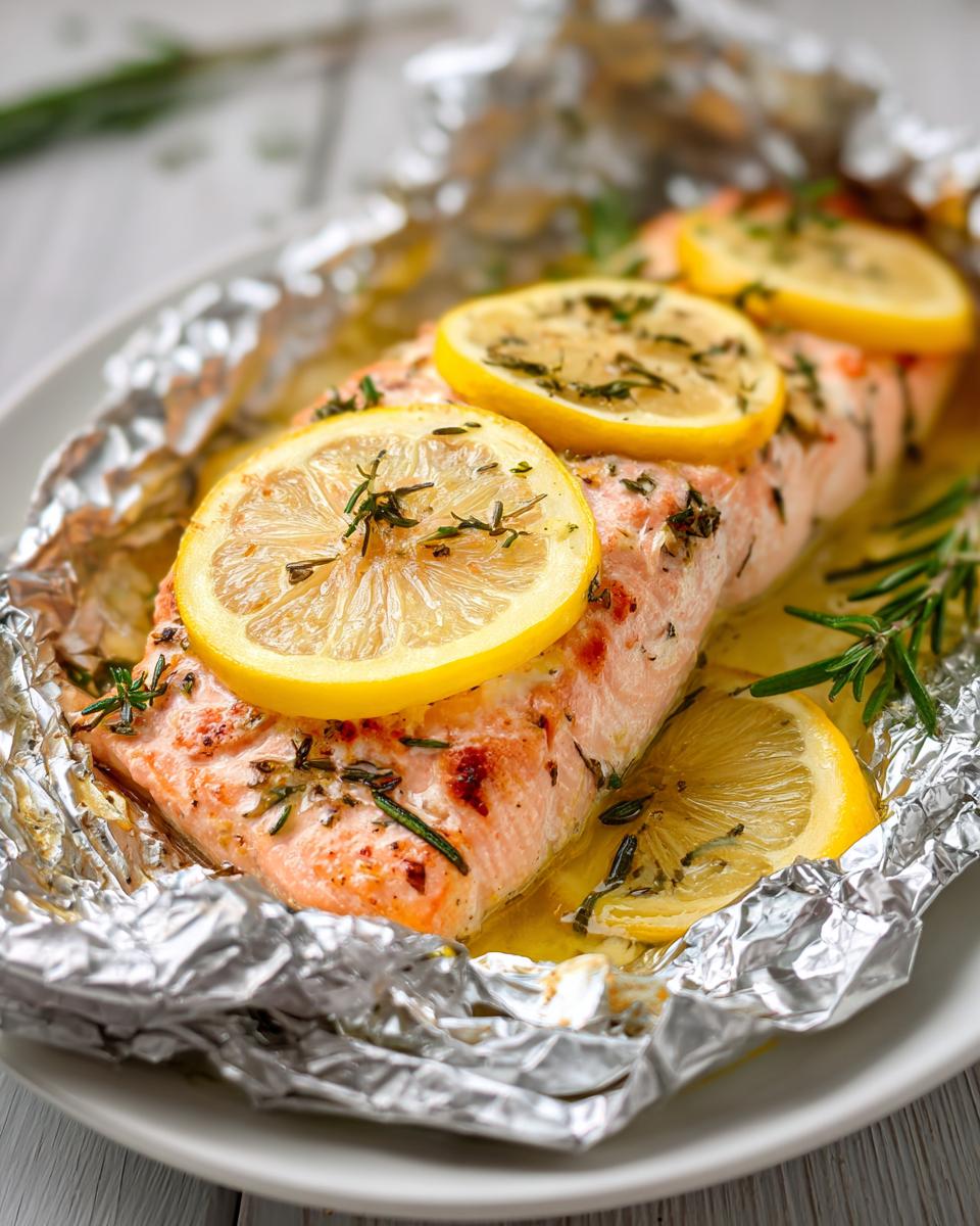Lemon Herb Salmon Baked in Foil - detail 2