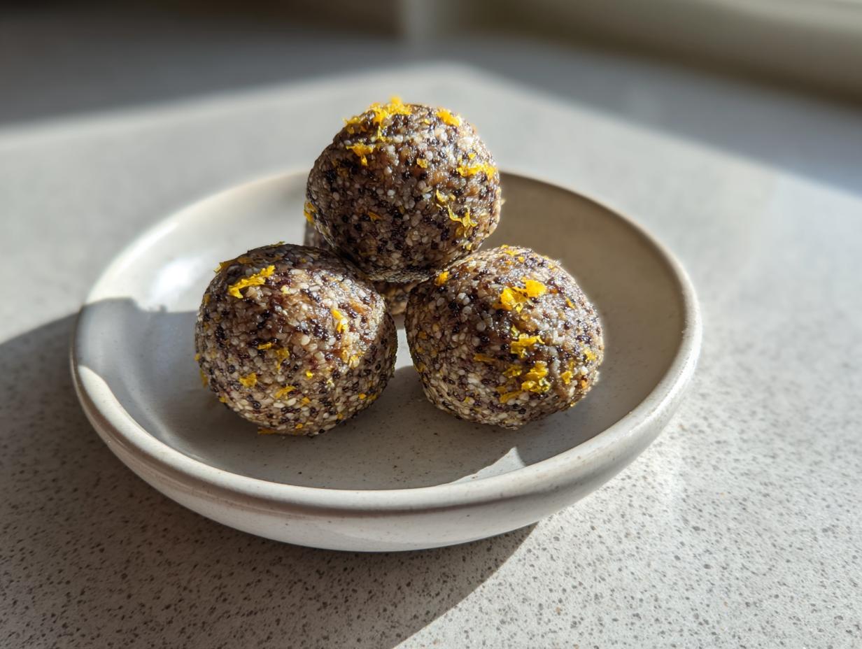 Lemon Poppy Seed Energy Bites Recipe