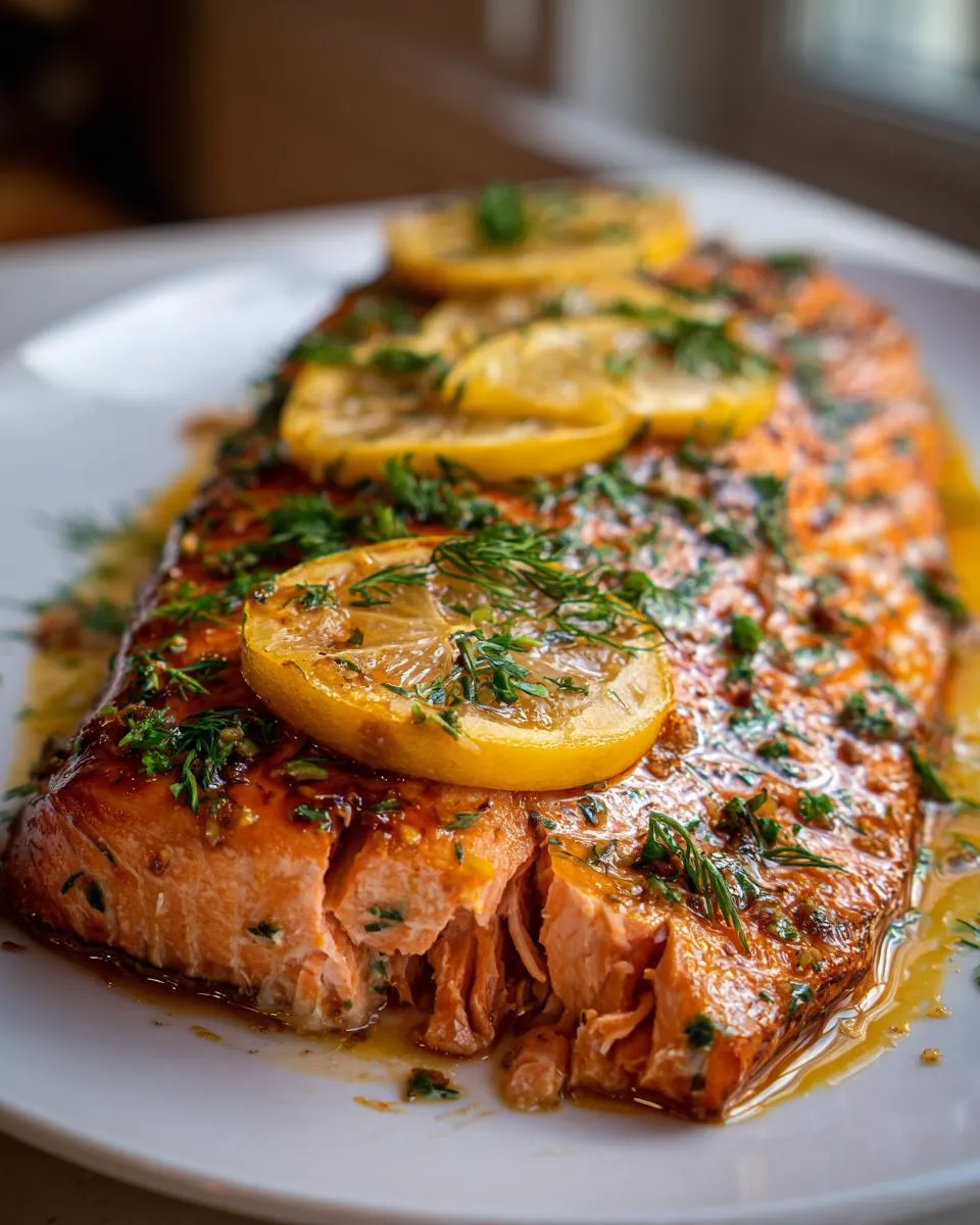 Lemony Baked Salmon With Fresh Dill - detail 1