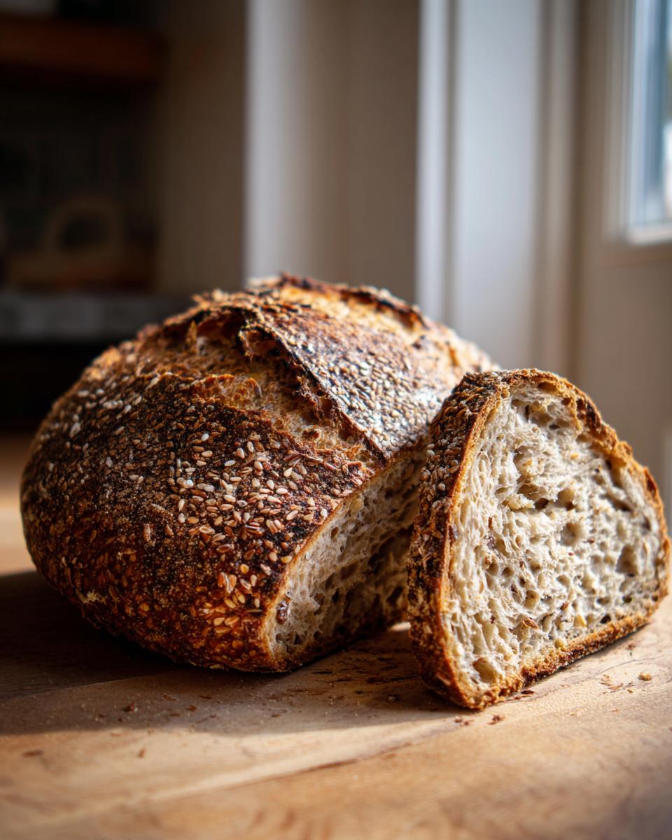 No-Knead Multigrain Bread - detail 1