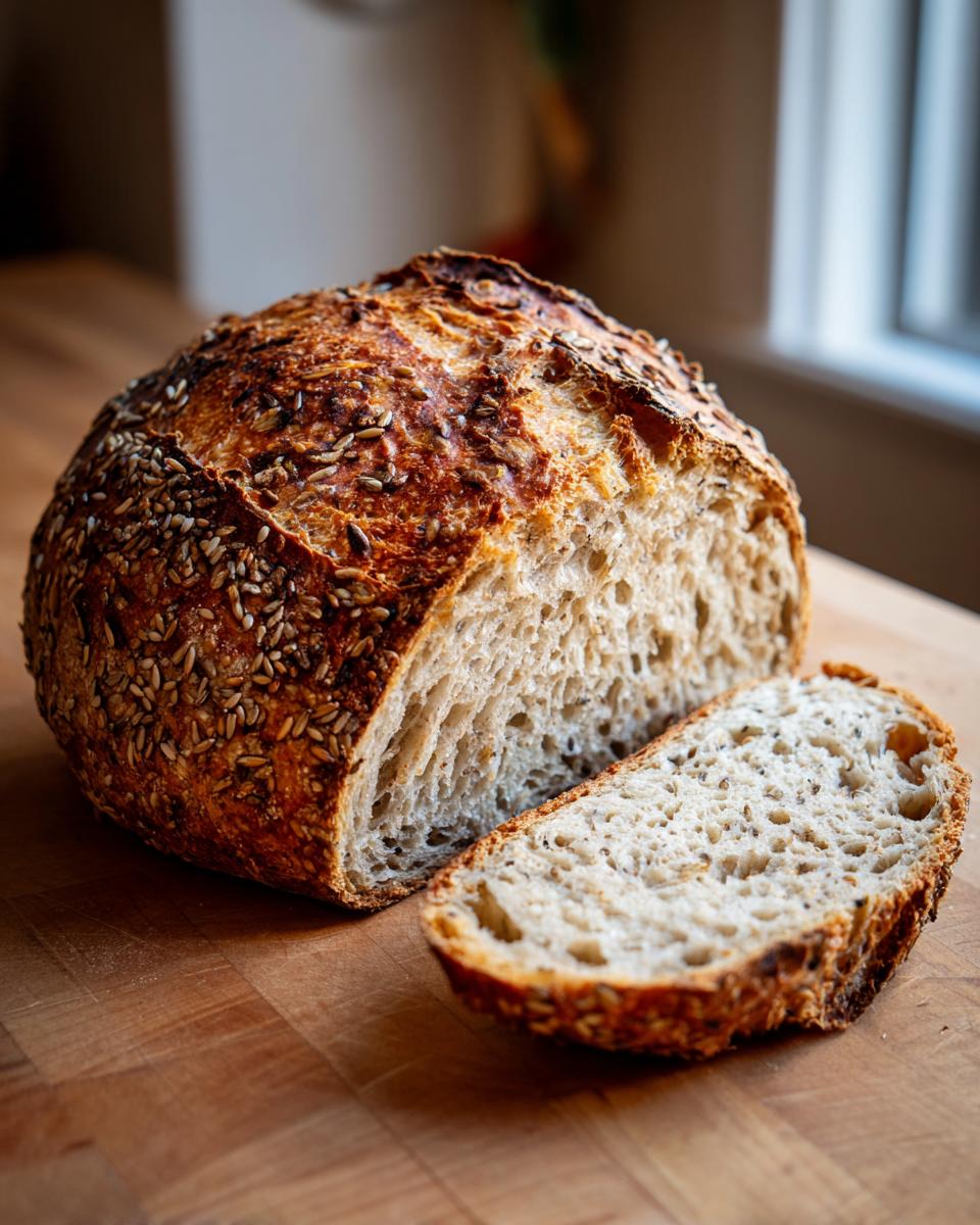No-Knead Multigrain Bread - detail 3
