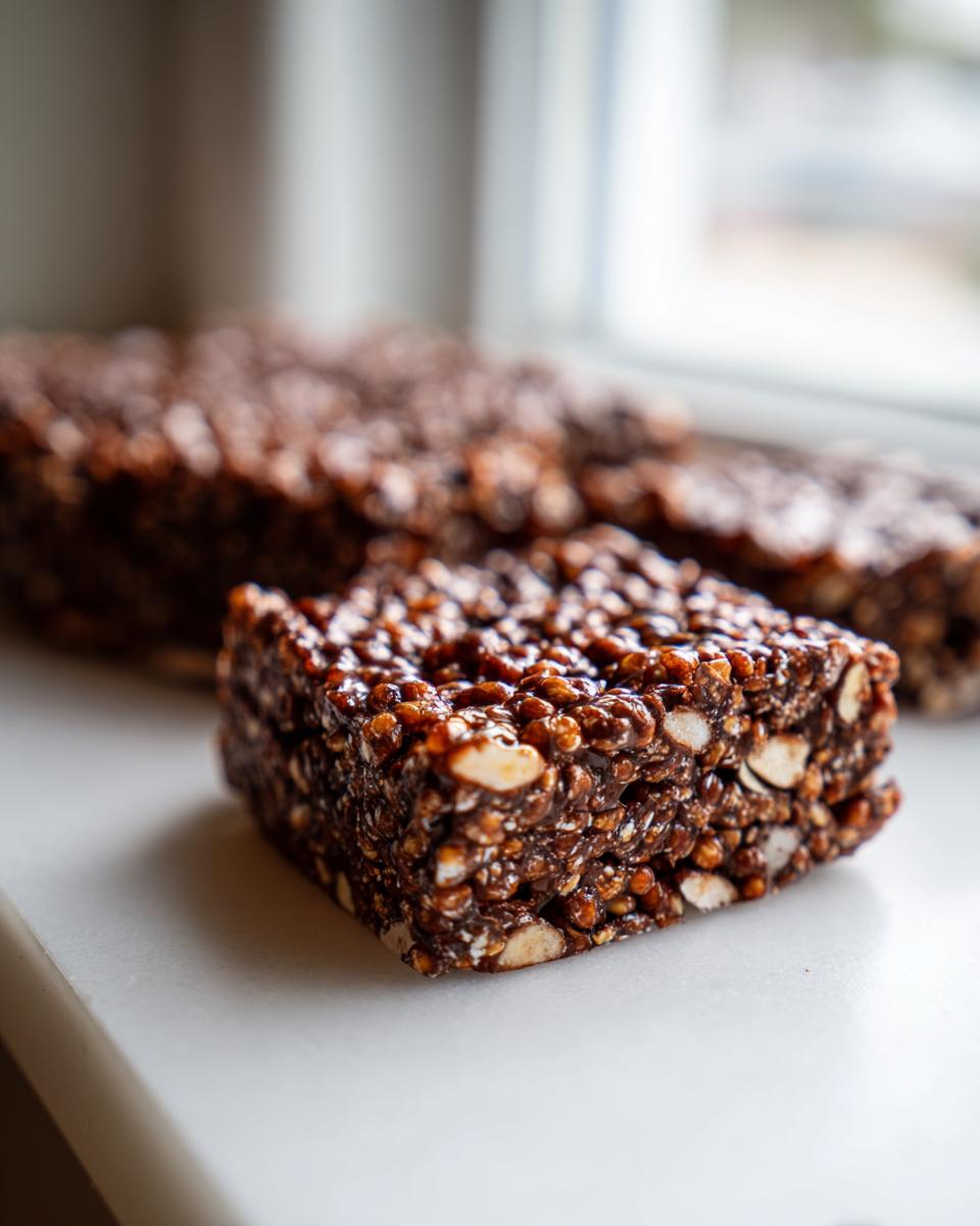 No‑Bake Mexican Chocolate Puffed Quinoa Squares - detail 1