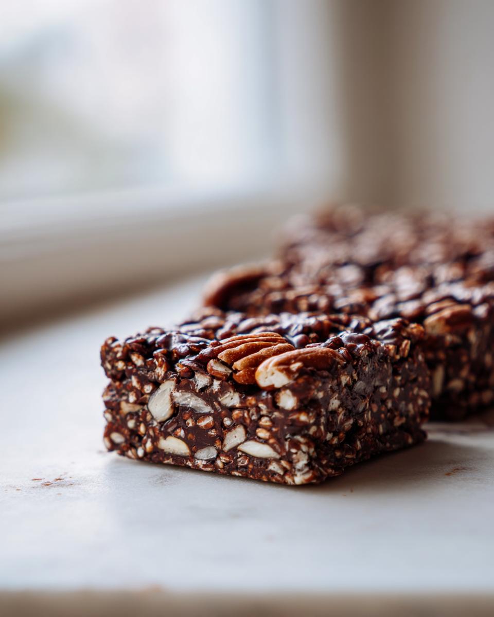 No‑Bake Mexican Chocolate Puffed Quinoa Squares - detail 2