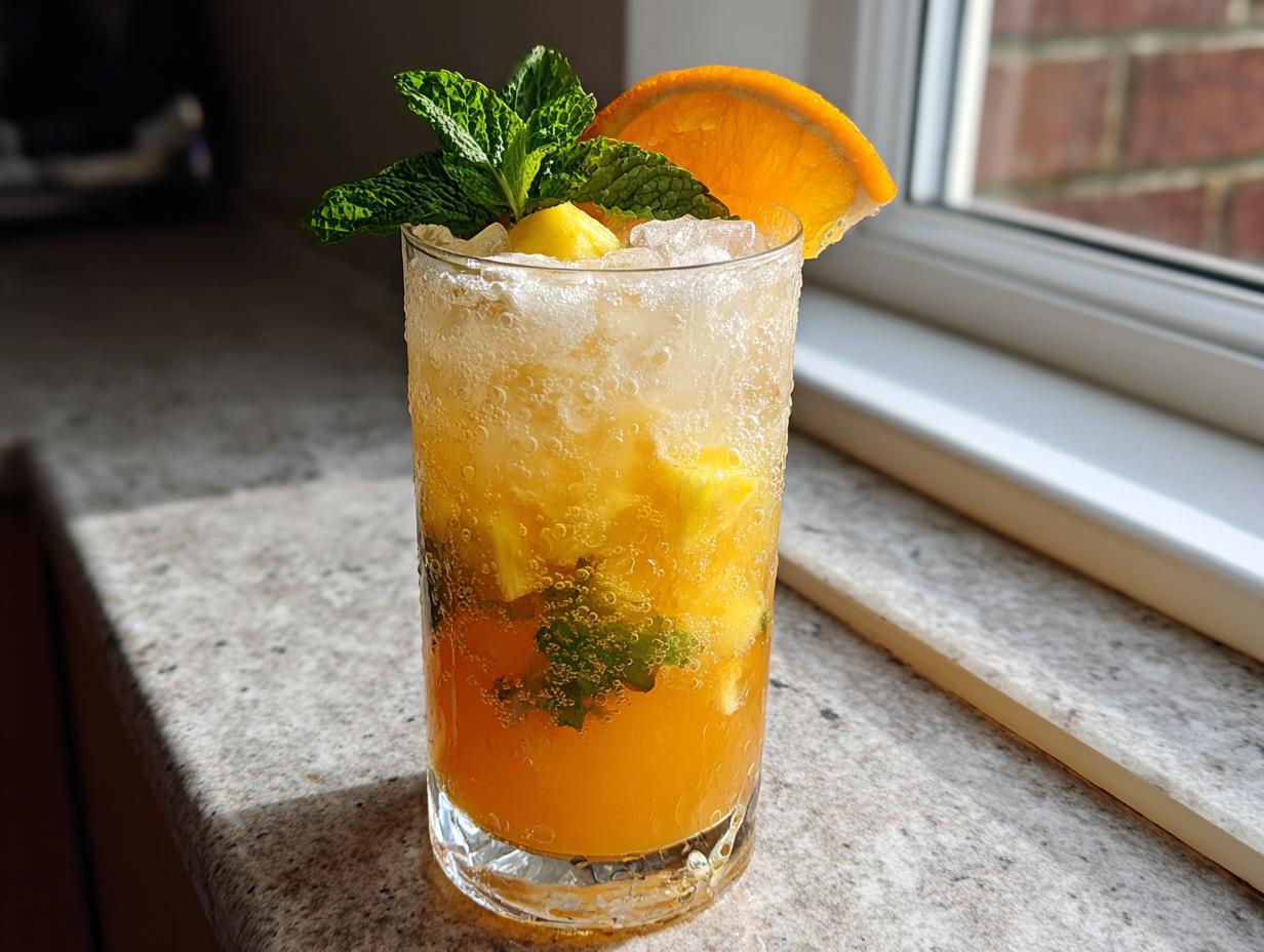 Orange Pineapple Ginger Spritz