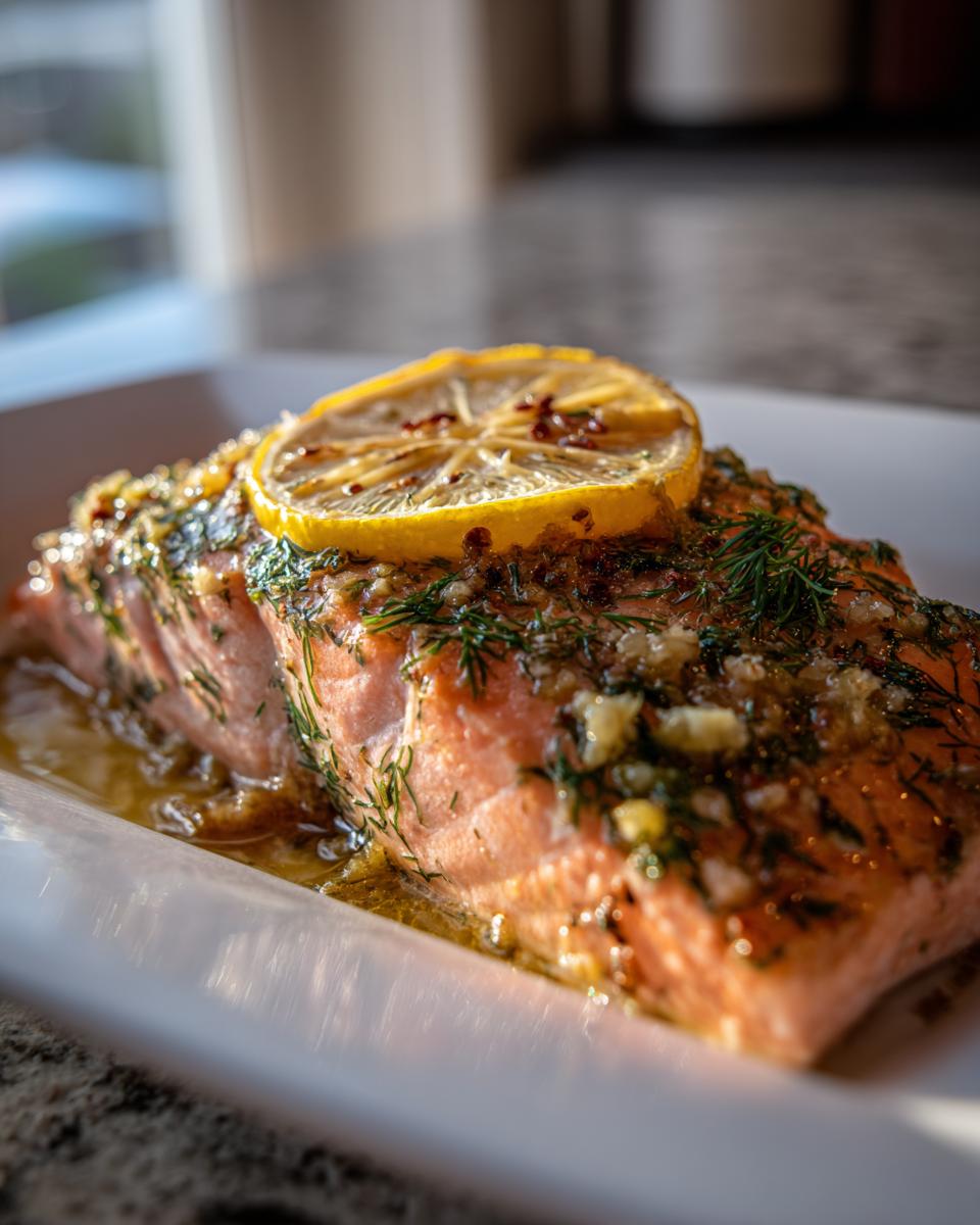 Oven-Baked Salmon with Garlic Dill - detail 1