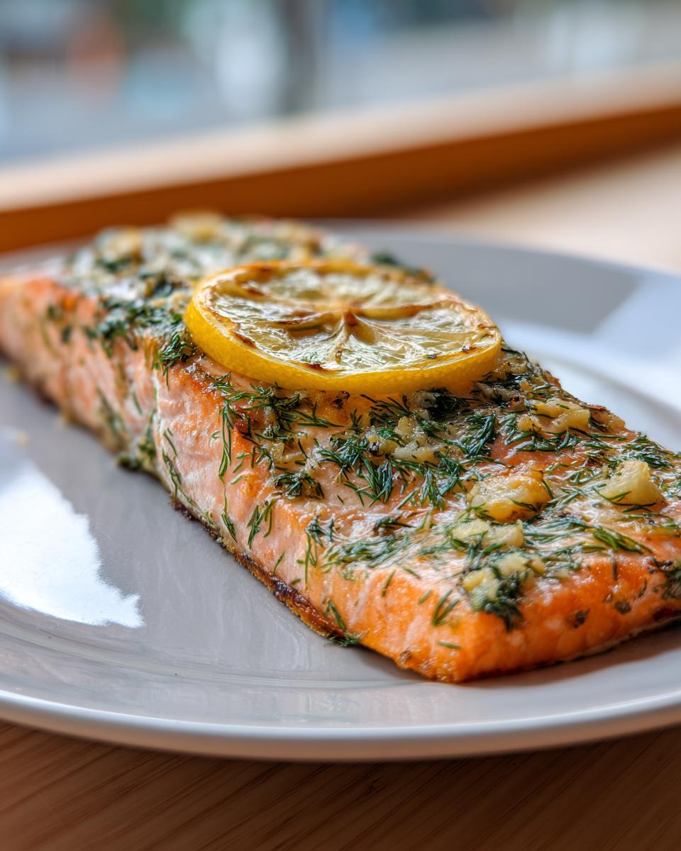 Oven-Baked Salmon with Garlic Dill - detail 2