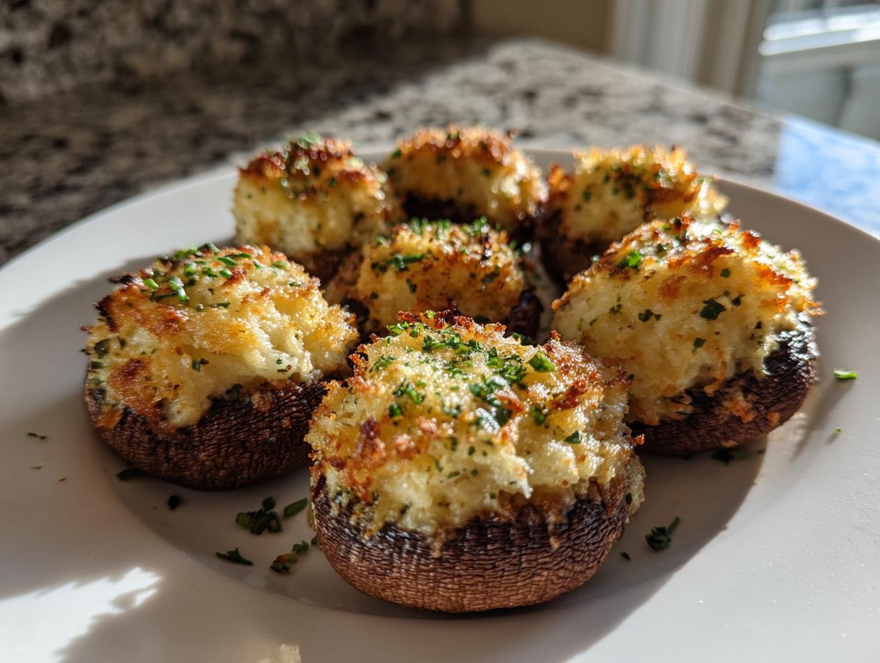 Parmesan‑Stuffed Mushrooms