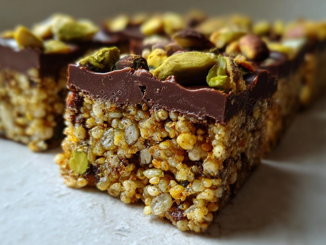 Puffed Quinoa & Pistachio Bars