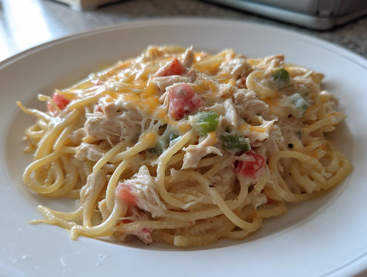 Quick and Easy Chicken Spaghetti: 1 Flavor Bomb