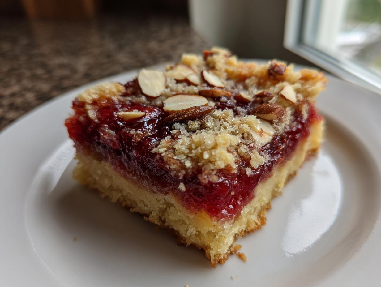 Raspberry Almond Dessert Bars