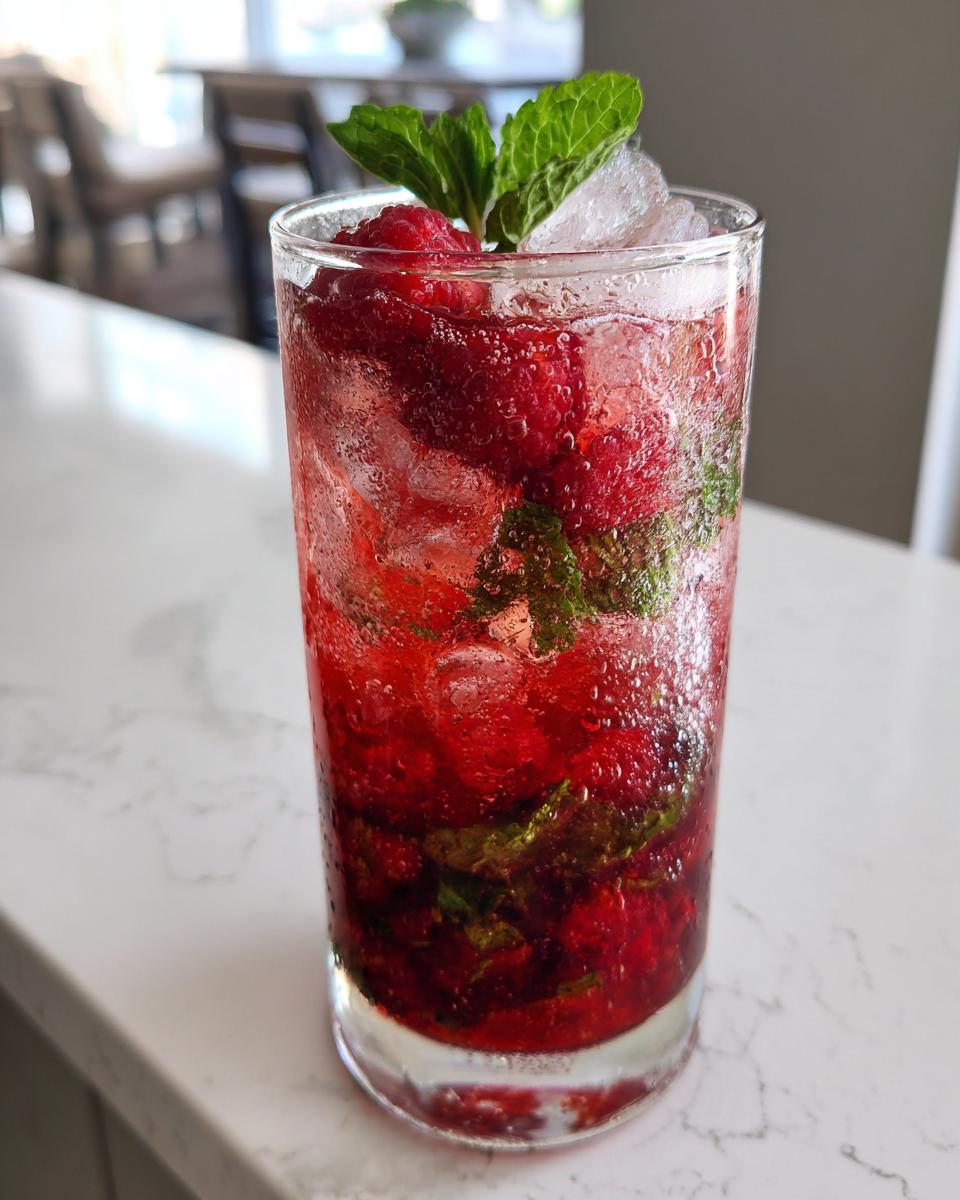 Raspberry Bourbon Smash - detail 1