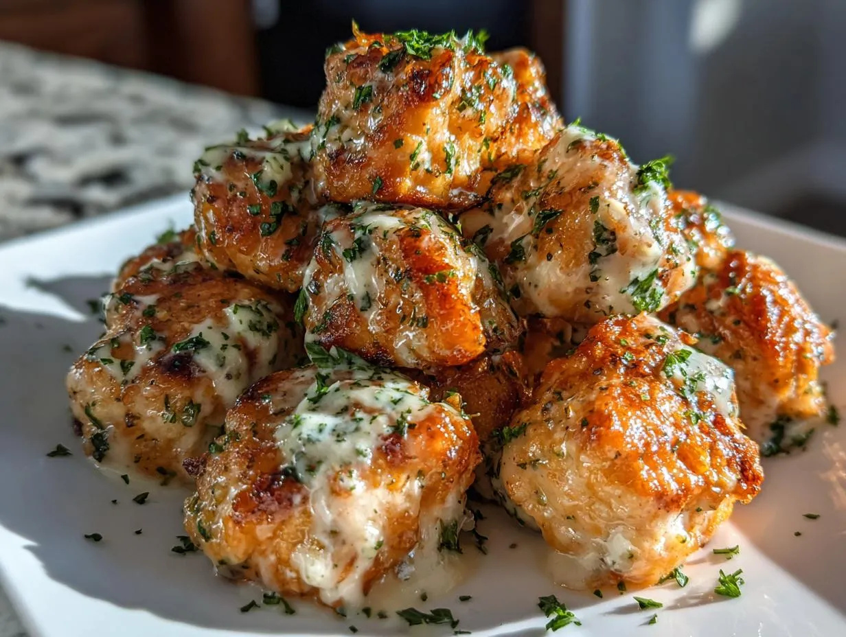 Salmon Bites with Garlic