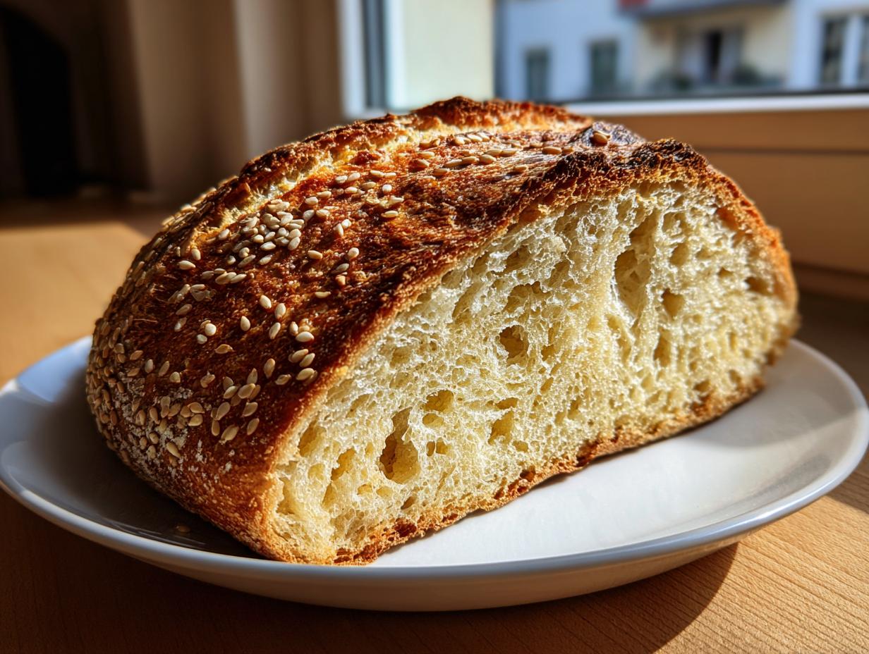 Semolina Bread with Sesame Seeds