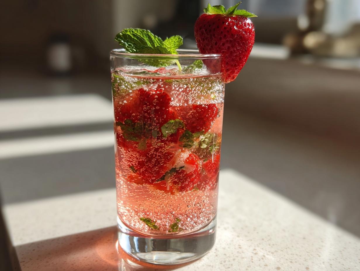 Strawberry Elderflower Fizz