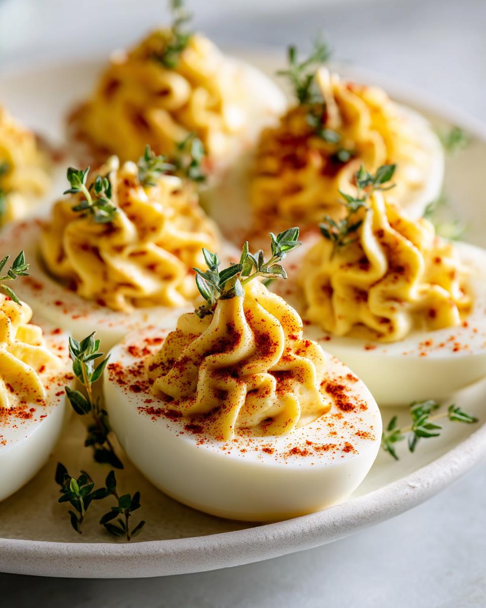 Thanksgiving Appetizer Deviled Eggs - detail 1