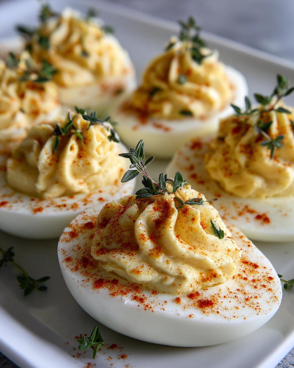 Thanksgiving Appetizer Deviled Eggs - detail 2