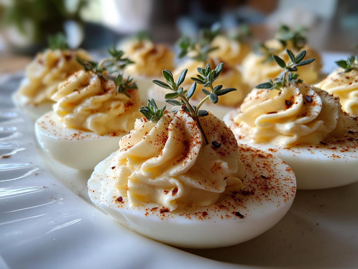 Thanksgiving Appetizer Deviled Eggs