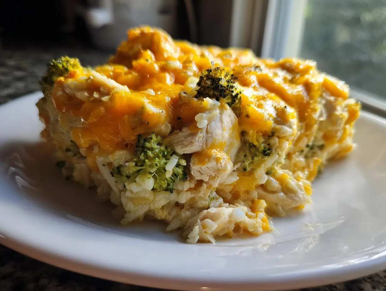 Velveeta Chicken Broccoli Rice Casserole (Mama’s on a Budget)