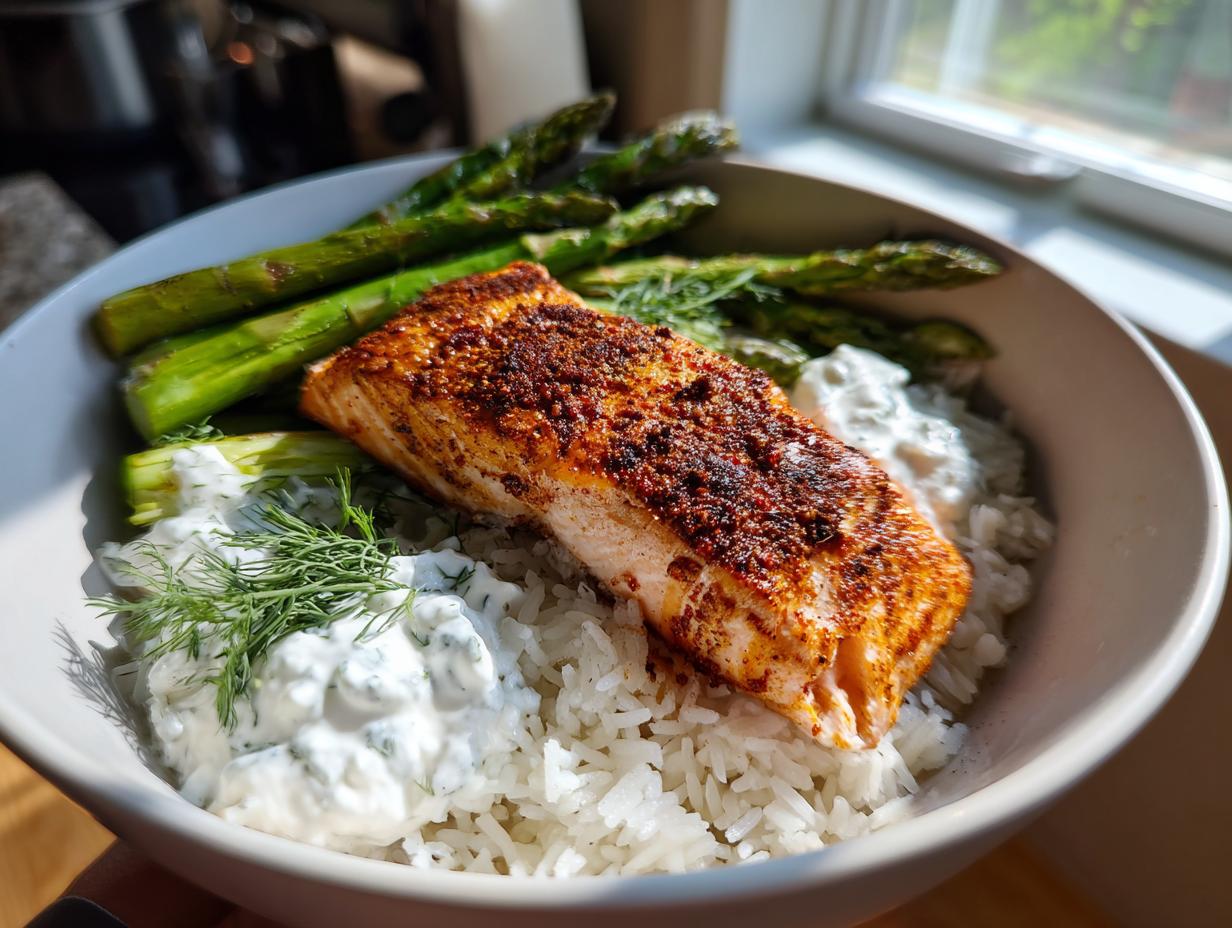 Air Fryer Salmon Meal Prep