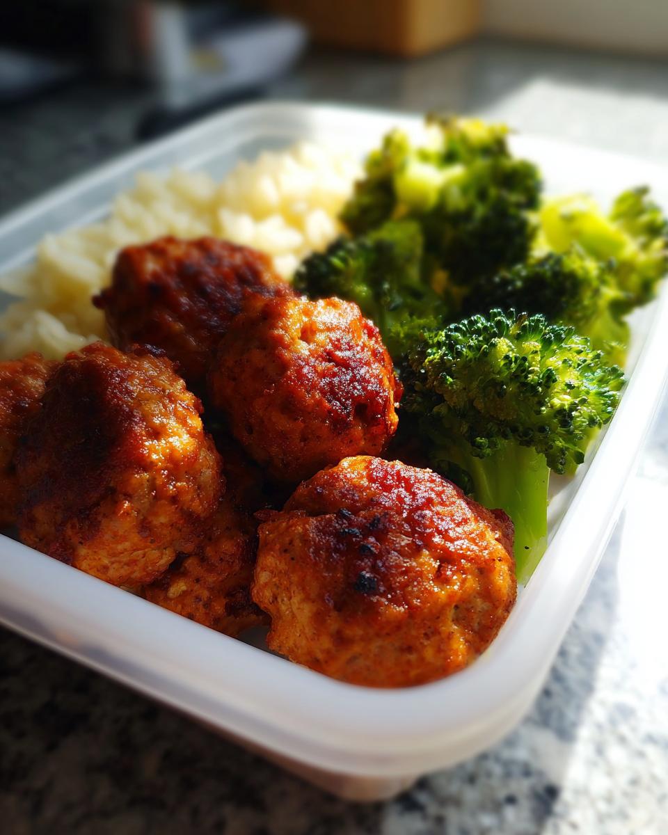 Air Fryer Turkey Meatballs Meal Prep - detail 1