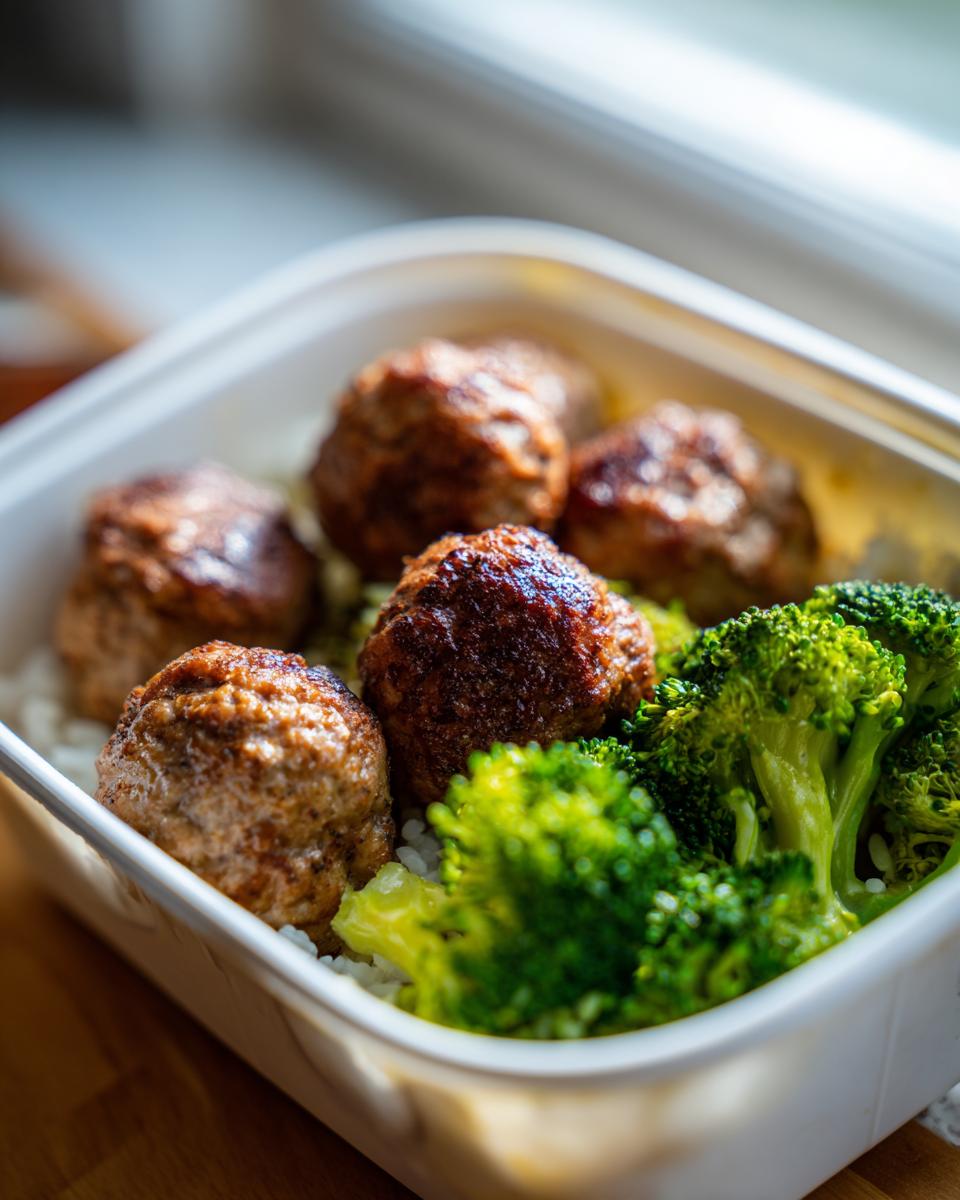 Air Fryer Turkey Meatballs Meal Prep - detail 2