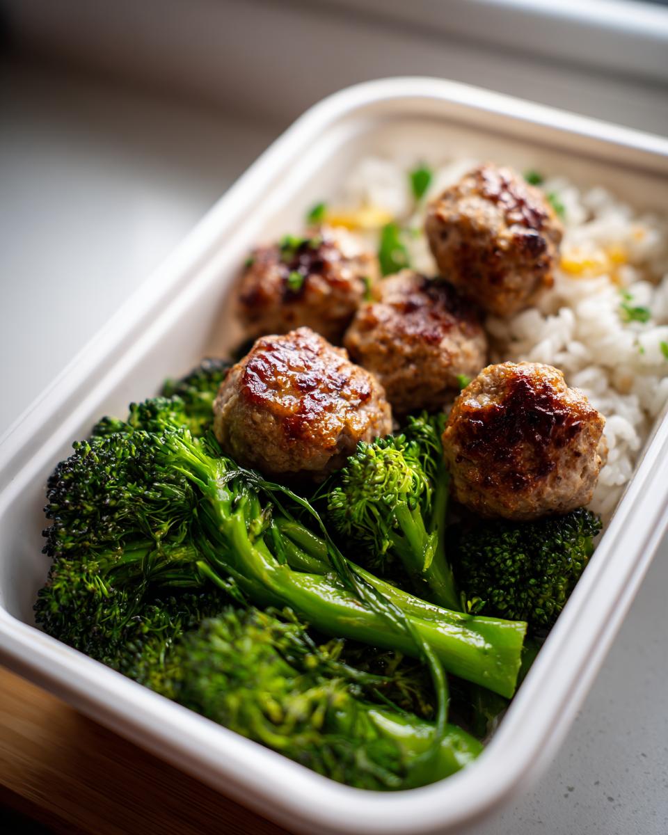 Air Fryer Turkey Meatballs Meal Prep - detail 3