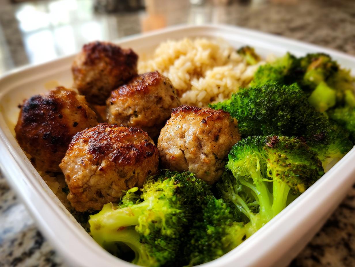 Air Fryer Turkey Meatballs Meal Prep