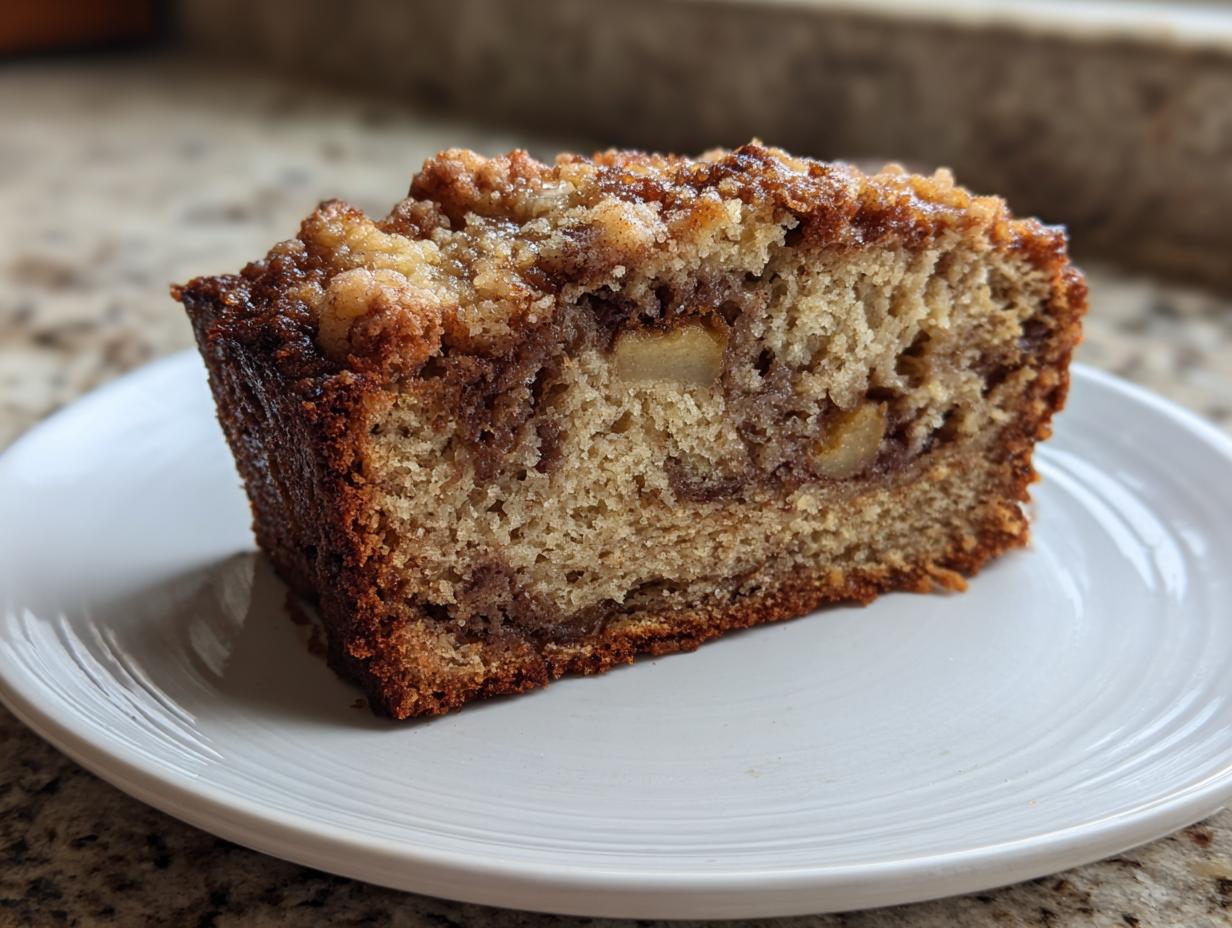 Cinnamon Apple Crumble Sourdough Quick Bread