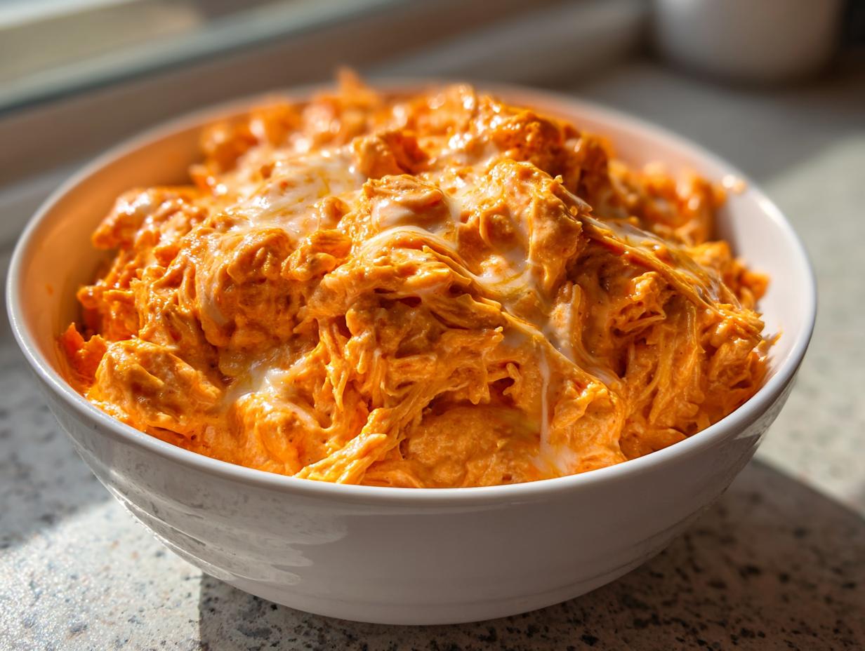 Crockpot buffalo chicken dip