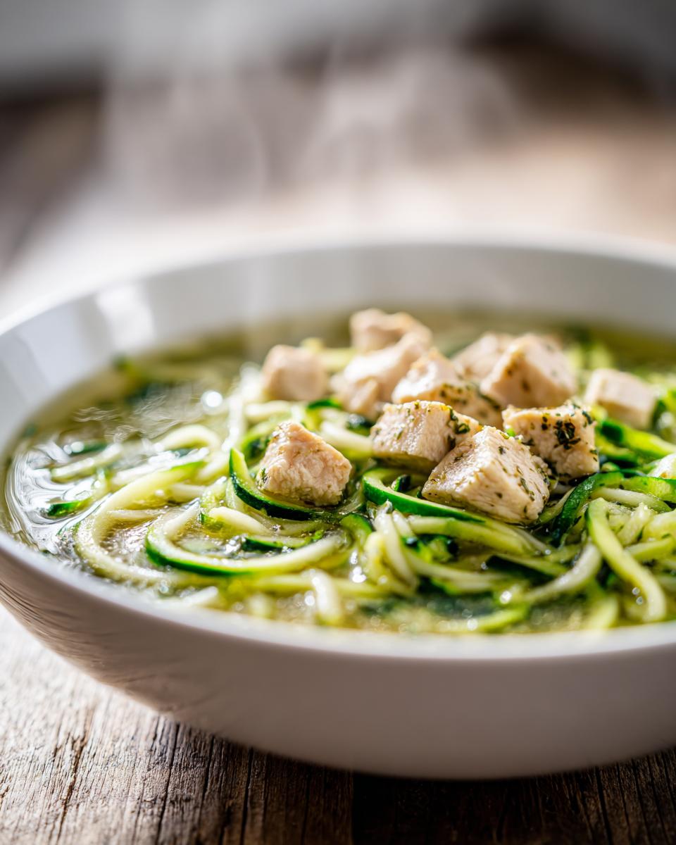 Garlic Herb Chicken and Zucchini Noodle Soup - detail 1