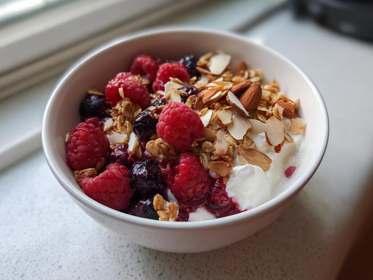 Greek Yogurt Parfait Protein Bowl (Berry + Crunch)