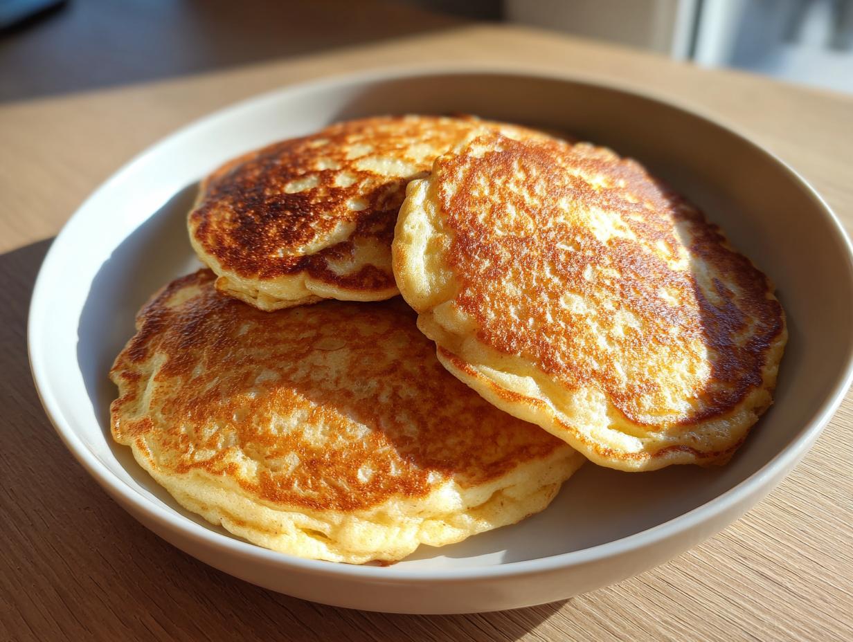 High Protein Cottage Cheese Oat Pancakes