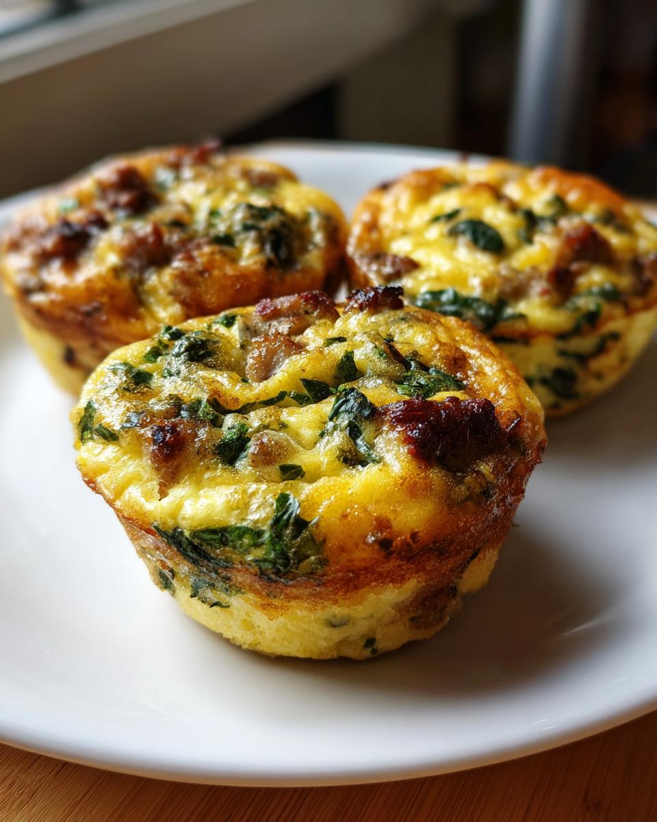 High-Protein Egg Muffins with Turkey & Spinach - detail 1