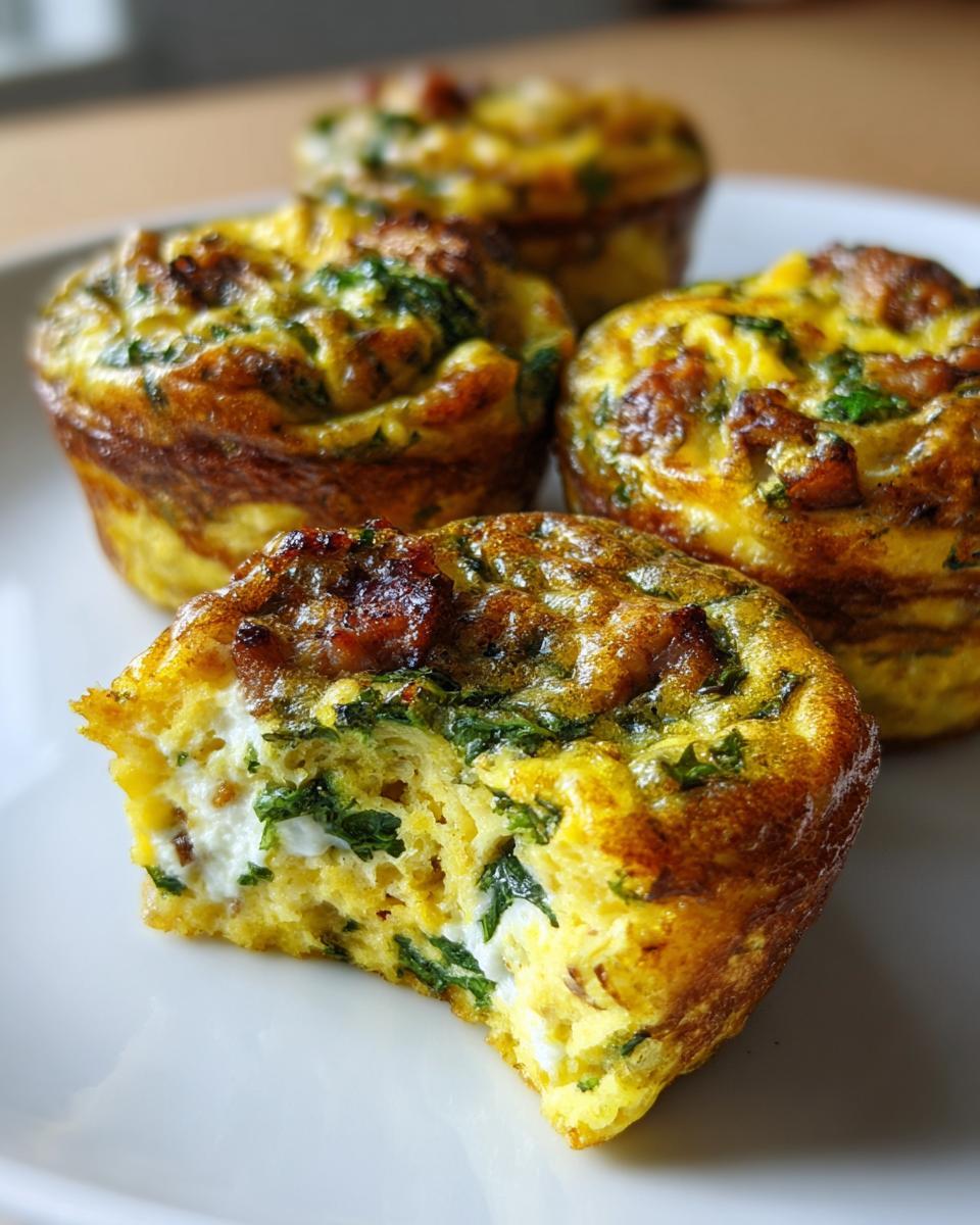 High-Protein Egg Muffins with Turkey & Spinach - detail 2