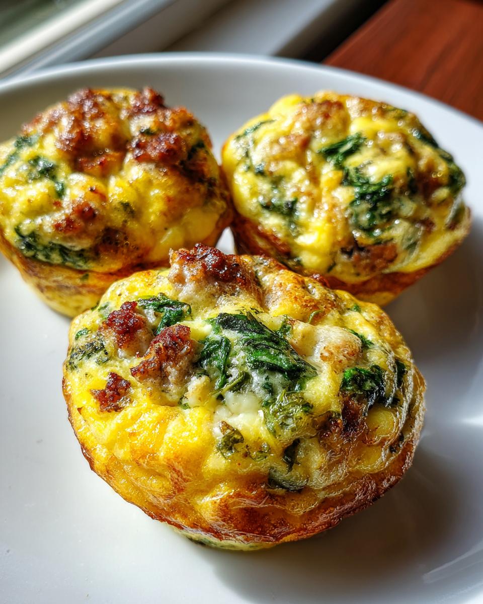 High-Protein Egg Muffins with Turkey & Spinach - detail 3
