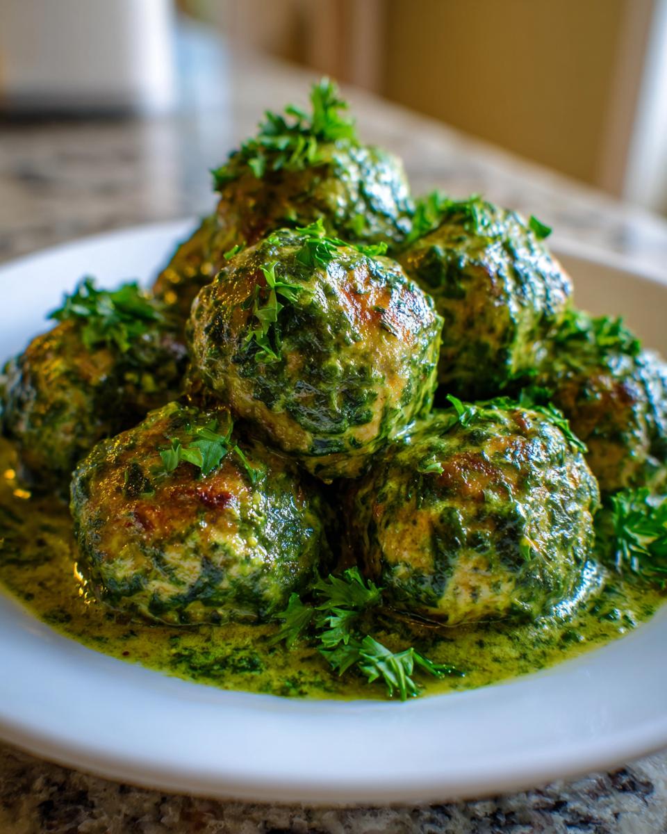 Instant Pot Creamy Spinach Chicken Meatballs - detail 2
