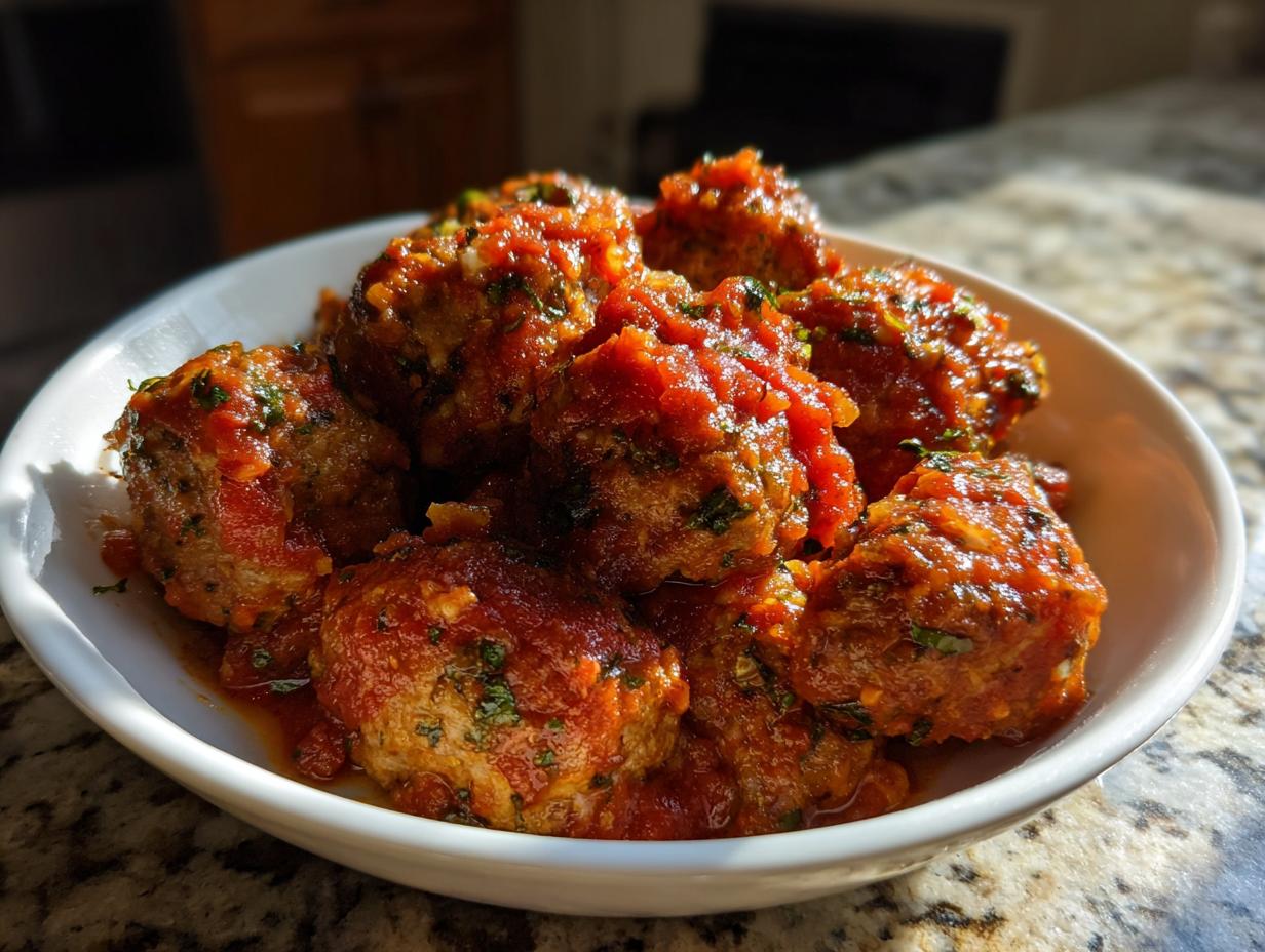 Instant Pot Tomato Basil Turkey Meatballs