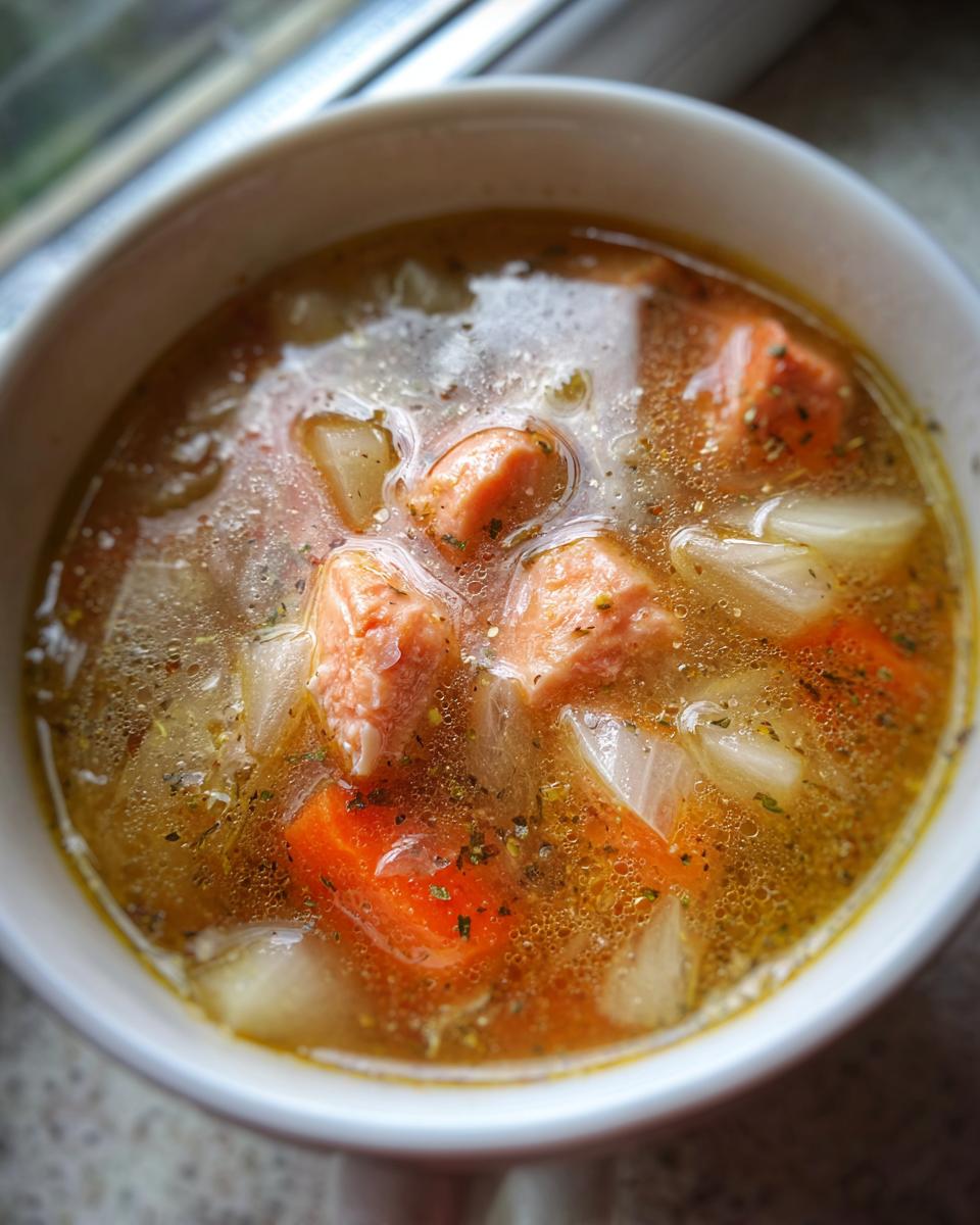 Lemon Garlic Salmon Soup - detail 2