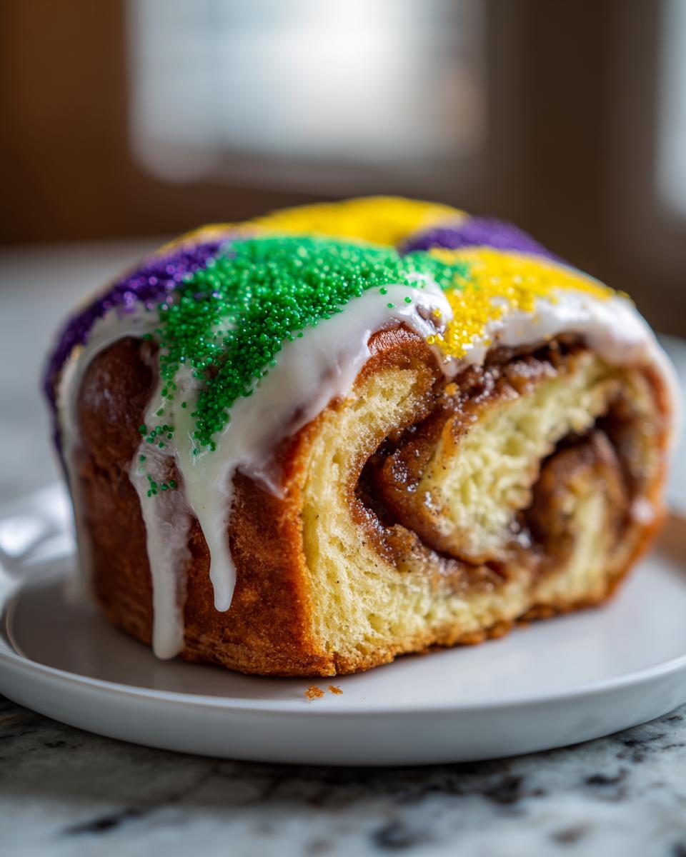 Mardi Gras King Cake - detail 1