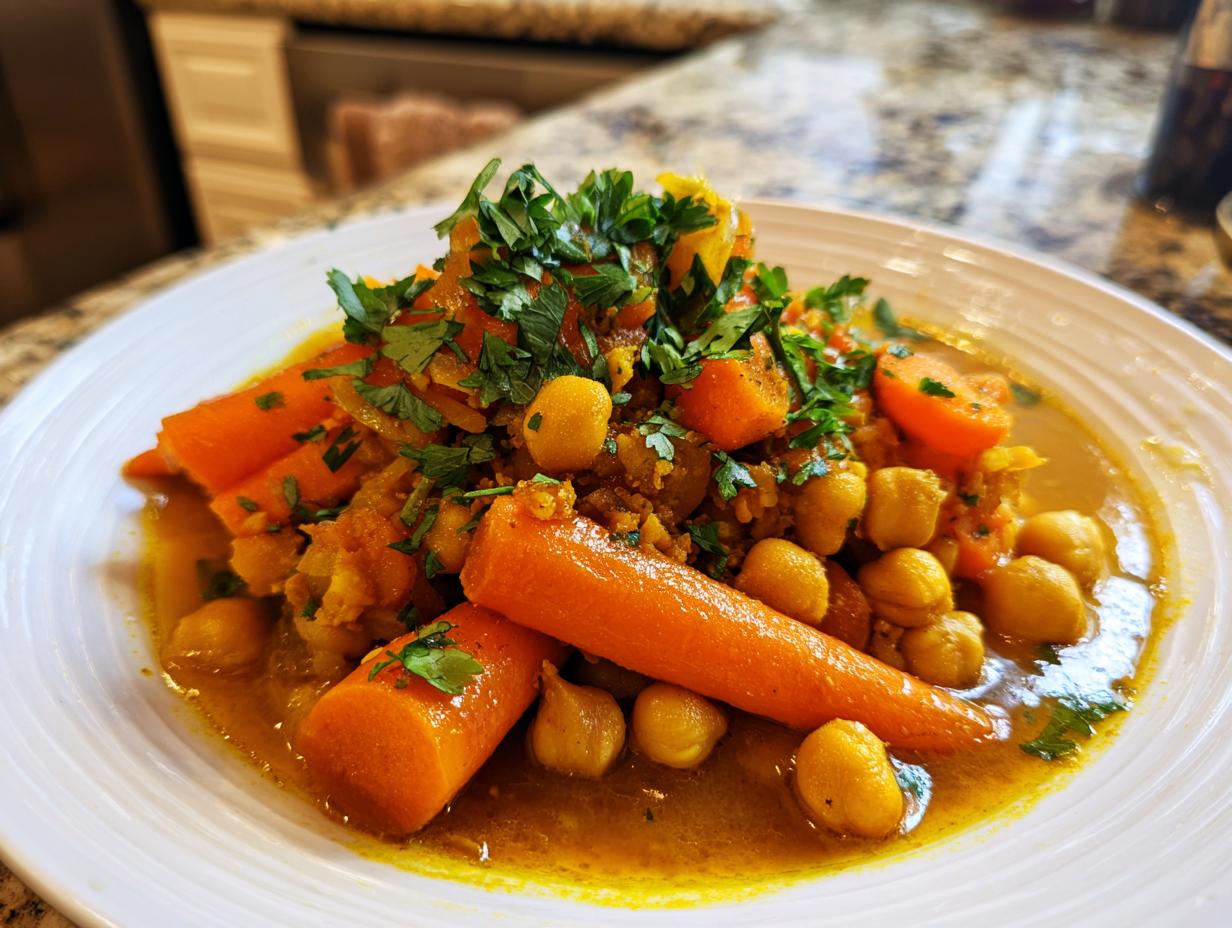 Moroccan Chickpea and Carrot Tagine