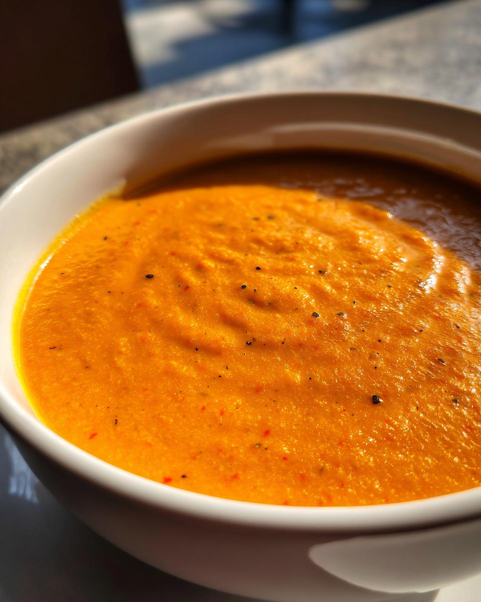 Roasted Red Pepper and Cauliflower Soup - detail 1