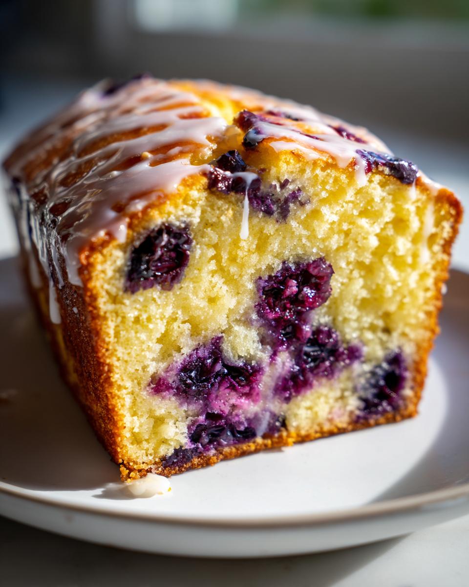 Sourdough Discard Lemon Blueberry Quick Bread - detail 1
