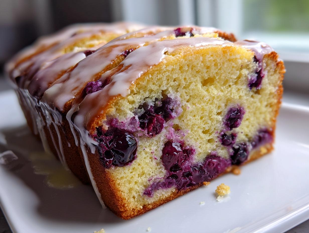 Sourdough Discard Lemon Blueberry Quick Bread