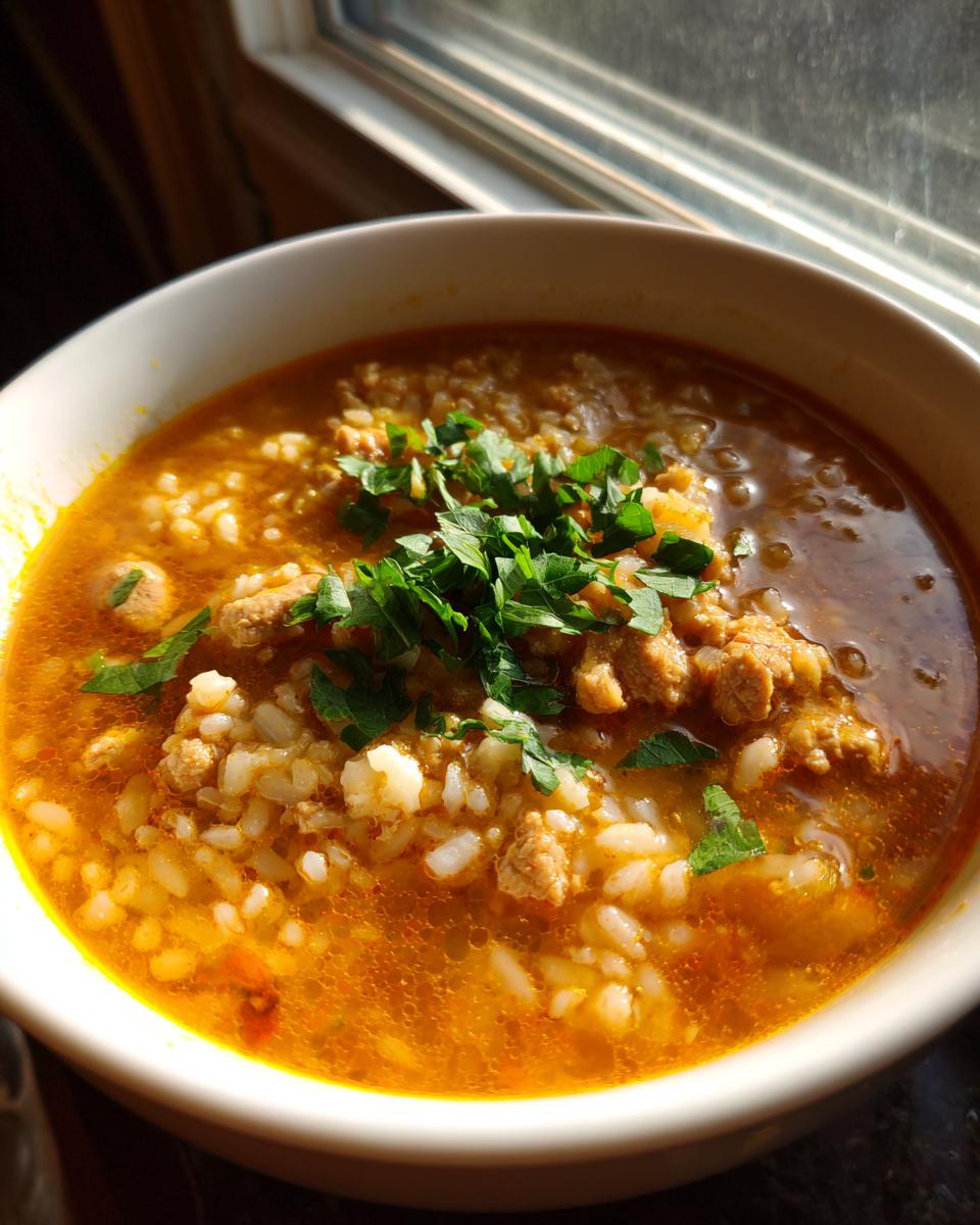 Spicy Turkey and Cauliflower Rice Soup - detail 2